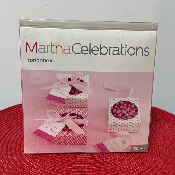 Martha Stewart Matchbox Celebrations 12 box kit Pink and White NWT - Picture 1 of 6